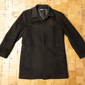 Benetton Topcoat | Overcoat | Peacoat. Men's Medium